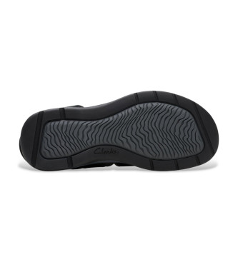 Clarks Saltway Cove Usnjene sandale črne barve