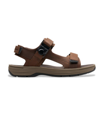 Clarks Saltway Trail Usnjene sandale rjave barve