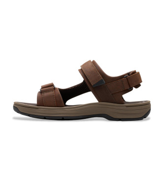 Clarks Saltway Trail Usnjene sandale rjave barve