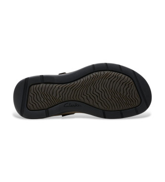 Clarks Saltway Trail Usnjene sandale rjave barve