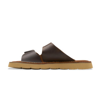 Clarks Solsbury Strap-sandaler i lder, brune