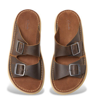 Clarks Solsbury Strap-sandaler i lder, brune