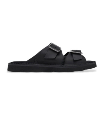 Clarks Solsbury Riemchensandalen aus Leder schwarz