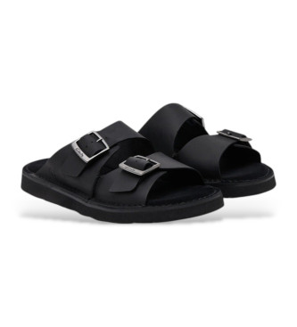 Clarks Solsbury Riemchensandalen aus Leder schwarz