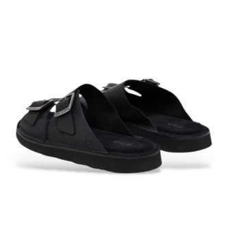 Clarks Solsbury Riemchensandalen aus Leder schwarz