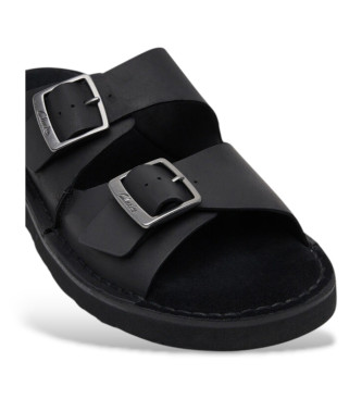 Clarks Solsbury Riemchensandalen aus Leder schwarz