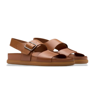 Clarks Braune Torford Riemchensandalen aus Leder