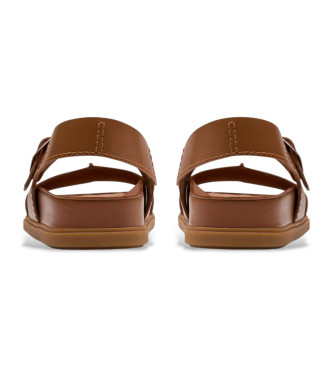 Clarks Braune Torford Riemchensandalen aus Leder