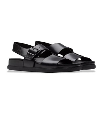 Clarks Torford Riemchensandalen aus Leder schwarz