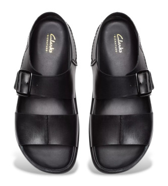Clarks Torford Riemchensandalen aus Leder schwarz