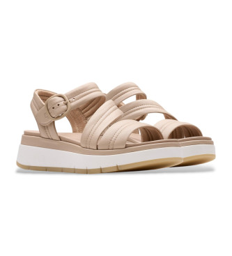 Clarks Sandaler i beige lder frn Tuscan