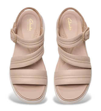 Clarks Tuscan beige leather sandals