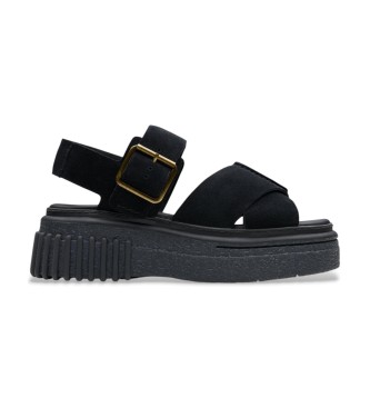 Clarks Sandali Evamar Wish in pelle nera