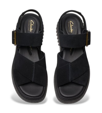 Clarks Sandali Evamar Wish in pelle nera