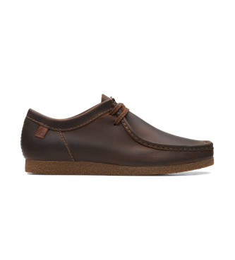 Clarks Sapatos de couro castanho Shacre II Run