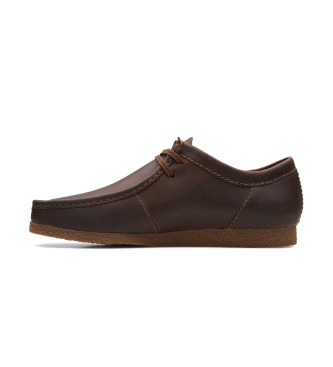 Clarks Sapatos de couro castanho Shacre II Run