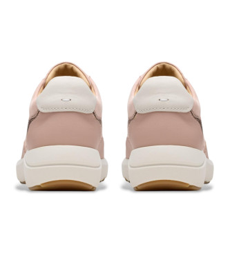 Clarks Tivoli Walk leather trainers pink