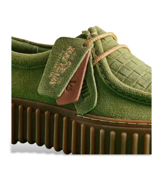 Clarks Sapatos de couro verde Torhill Bee