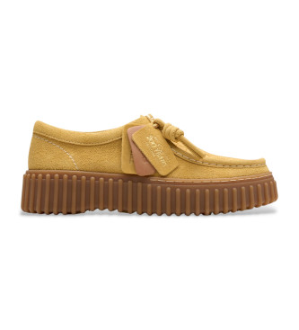 Clarks Sapatos de couro amarelo Torhill Bee