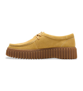 Clarks Sapatos de couro amarelo Torhill Bee