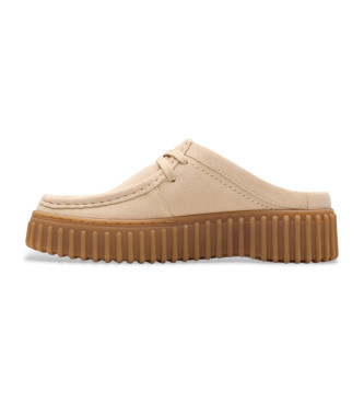 Clarks Zuecos de piel Torhill beige