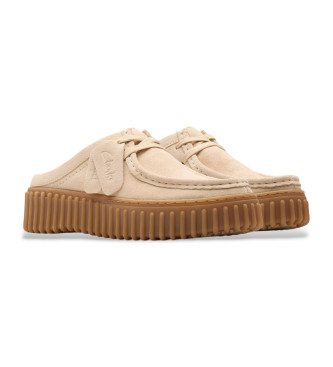 Clarks Zuecos de piel Torhill beige