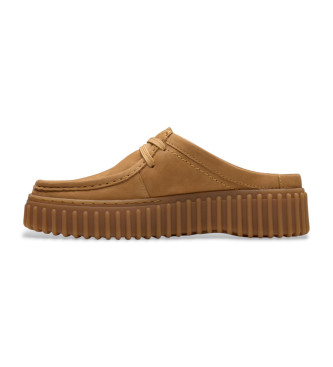 Clarks Zuecos de piel Torhill   marrn