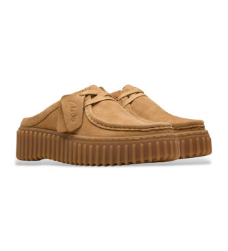 Clarks Zuecos de piel Torhill   marrn