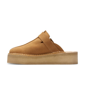 Clarks TrekWedge Bruin Leren Klompen
