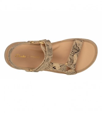 Clarks Tri Sporty beige leather sandals