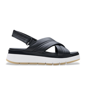 Clarks Tuscan Cross leather sandals black