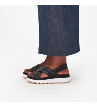 Clarks Tuscan Cross leather sandals black