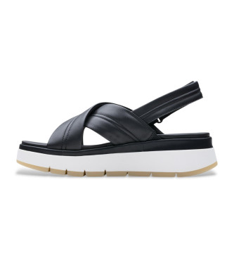 Clarks Tuscan Cross leather sandals black