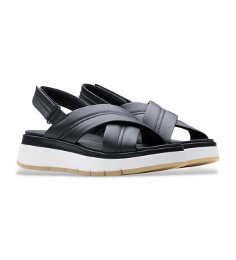 Clarks Tuscan Cross leather sandals black