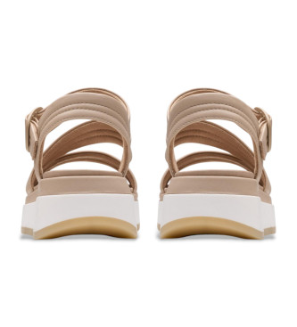 Clarks Tuscan Strap pink leather sandals