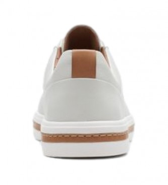 Clarks Un Maui Lace hvide hjemmesko i l�der