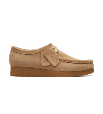 Clarks WallabeeEVOSh beige leather loafers