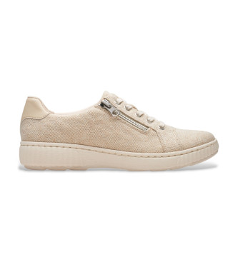 Clarks Beżowe kapcie Caroline Echo