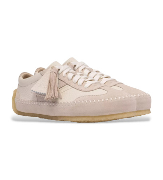 Clarks Tor Lage beige su�de sportschoenen