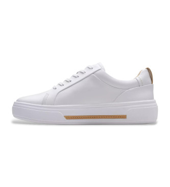 Clarks Chaussures en cuir Hollyhock Walk blanc