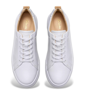 Clarks Chaussures en cuir Hollyhock Walk blanc