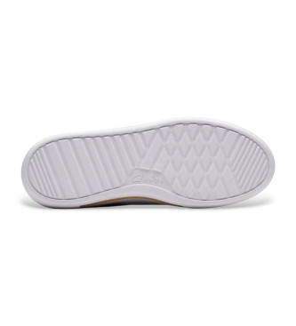 Clarks Sneakers in pelle con cerniera Hollyhock argento, bianco