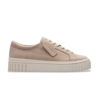 Clarks Mayhill Walk Sneakers i lder beige