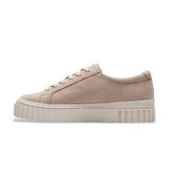 Clarks Mayhill Walk Sneakers i lder beige