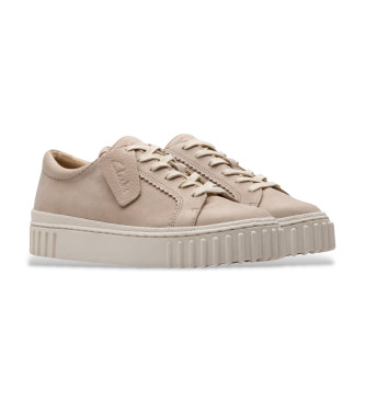 Clarks Mayhill Walk Sneakers i lder beige