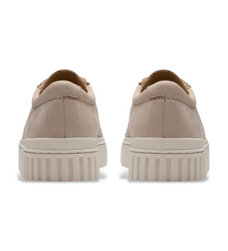 Clarks Mayhill Walk Sneakers i lder beige