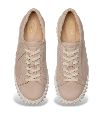 Clarks Mayhill Walk Sneakers i lder beige