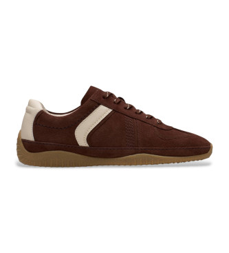 Clarks Meridor brown leather trainers