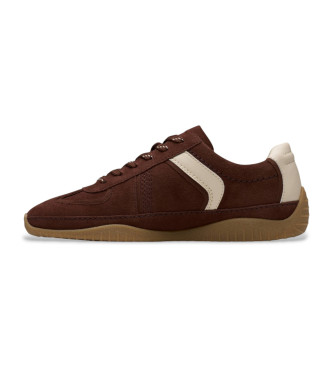 Clarks Meridor brown leather trainers