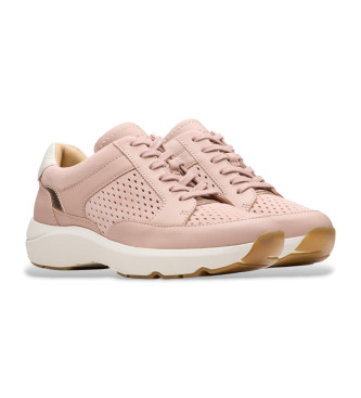 Clarks Tivoli Walk Leather Sneakers pink